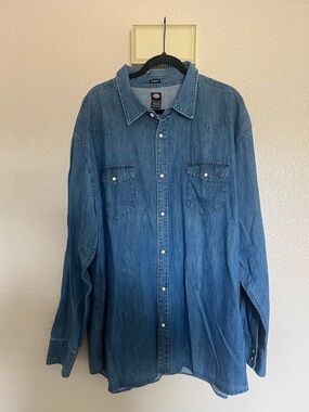 Dickies denim pearl snap